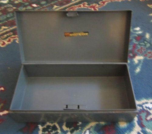 Antique vintage steelmaster bond box lock no key asco gray steel made in ny ny for sale
