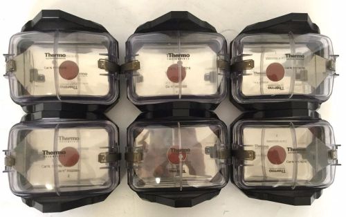 (6) thermo scientific 11174223 microplate swing bucket carrier w/ 11178216 cover for sale