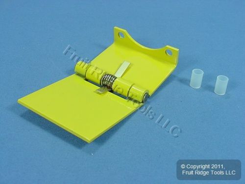 Leviton yellow cam plug outlet panel receptacle snap back cover 16s21-w for sale