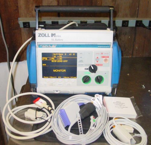 Zoll m series pacing biphasic 12 lead ecg spo2  etco2 aed analyze bluetooth 627 for sale
