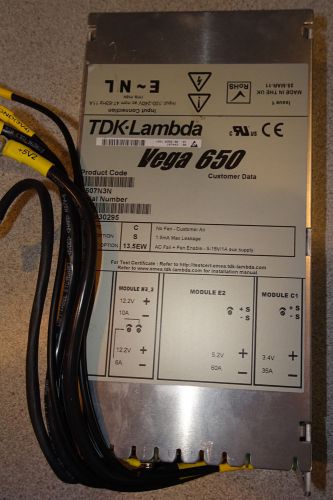 TDK LAMBDA VEGA 650 12.2V/10A, 12.2V/6A, 5.2V/60A, &amp; 3.4V/35A