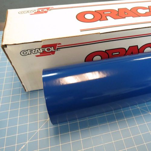 1 roll 12&#034; x 10&#039; blue oracal 651 sign cutting vinyl for sale