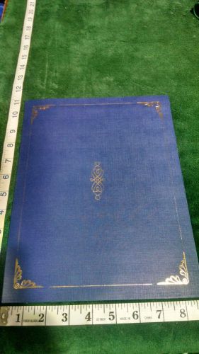Oxford Certificate Holder, 80lb Linen Stock, 12.5 X 9.75 Inches, Dark Blue #108