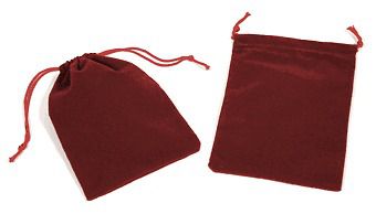 15   premium velour bags / pouches  (burgandy)^ for sale