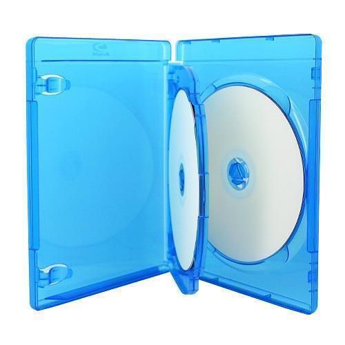50-pk generic 14mm triple 3-in-1 blu-ray disc storage case box with blu ray logo for sale