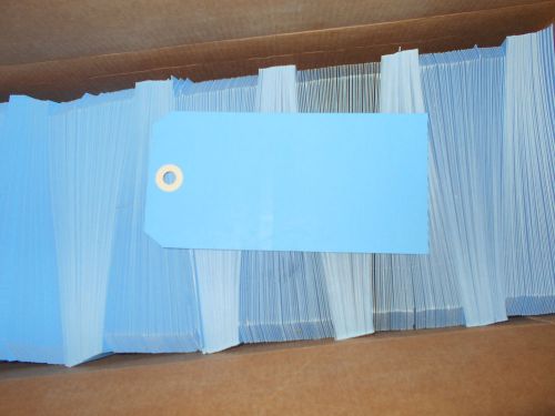 Large colored Shipping Tags 13 Pt 5 3/4&#034; x2 7/8&#034; Light Blue  1000 Case   #7