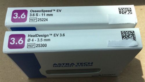 Astra Tech EV 3.6s X 11mm Implant w/ 3.6 HealDesign 4mm X 3.5mm Healing abutment