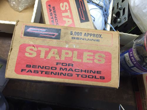 5 boxes of new senco m11 3/4 steel staples for stapler 25,000 pcs 3/8&#034; crown for sale