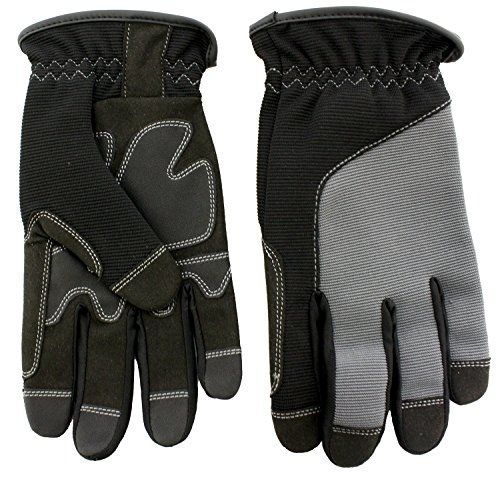 Midwest Gloves &amp; Gear Men&#039;s Synthetic Leather Padded Palm Work Glove with