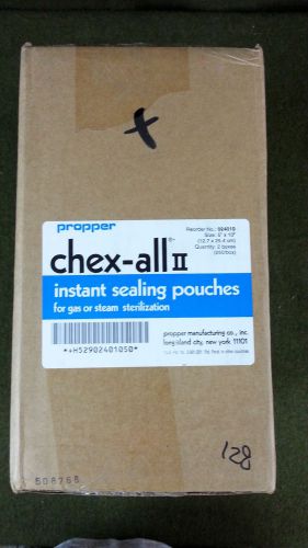 Propper Chex-All II 024010 Instant Sealing Pouches 5&#034; X 10&#034; 2 Box of 250 NEW