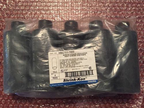 Qty of 5 new thomas &amp; betts insulator heat shrink end caps  hsc700-1000 for sale