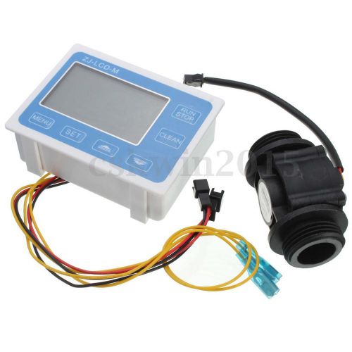 G1&#034; flow water sensor meter + digital lcd display quantitative control 1-60l/min for sale