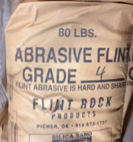 Lot Of 268 Bags Of ABRASIVE SANDBLASTING GRIT #4,Silica Sand wt.80LB. $$•ASAP•$$