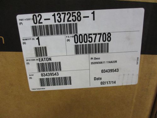 Eaton Vickers 3520V30A11 11AA22R Hydraulic Pump 02-137258-1 *New Old Stock*