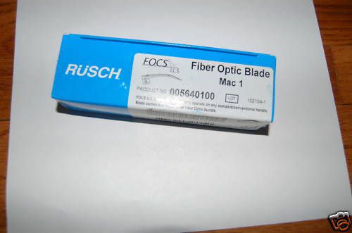 New  Rusch fiber optic blade Mac 1 FOCS ILS 005640100
