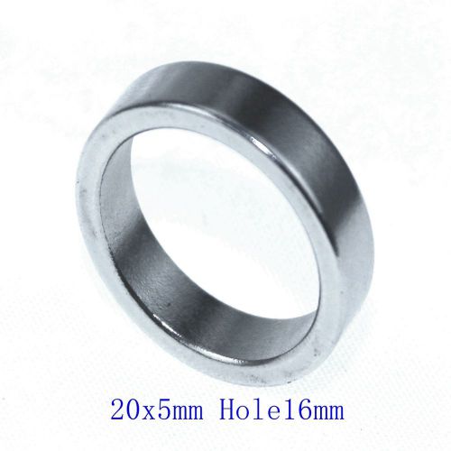 3 PCS N38 Diameter 20mm x5mm Hole 16mm Ring Round Neodymium Permanent Magnets