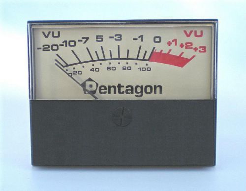 Moduotec -20 to +3Db,0-100 Audio panel meter, Pentagon Ind PN  60-00006. Qty.1pc
