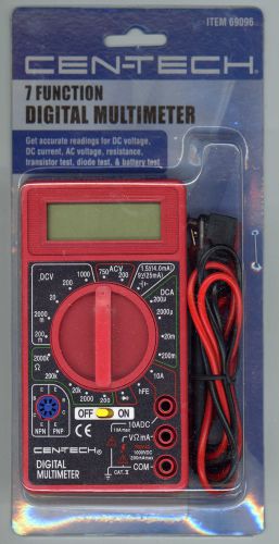 Cen-tech multimeter digital volt ohm amp meter 7-function volt amp meter nip for sale