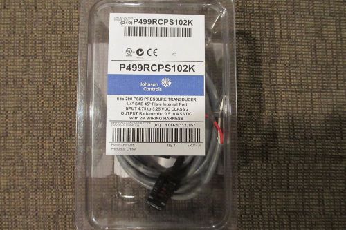 Johnson Control PENN P499RCPS102 Pressure Transducer &amp; Cable 0-200 PSIG