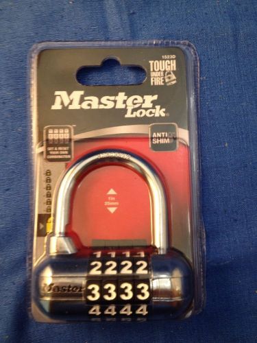 MASTER LOCK 1523D SET YOUR OWN COMBINATION PADLOCK SOFT TOUCH DIALING SILVER USA