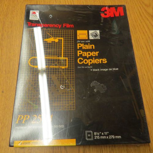 3M Transparency Film PP2504 plain paper copiers Black image on Blue 50ct
