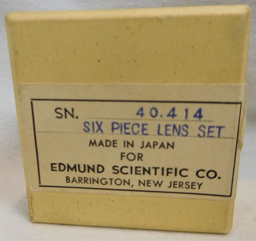 NIB Edmund Scientific Six Piece Lens Set - All 50mm Diameter- PlanoConvex,Plano-