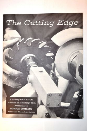 NORTON THE CUTTING EDGE 1963 #RR531 Toolroom Grinding Wheel