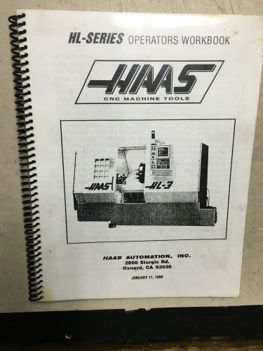 HAAS # HL-3 CNC Lathe Operator&#039;s Manual ,January 1999