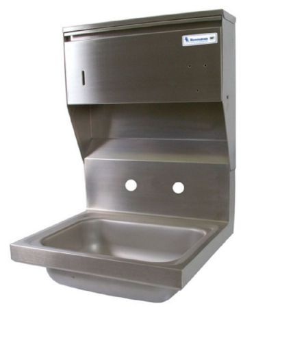 14&#034; x 10&#034; Stainless Steel Hand Sink, 4&#034; w/ towel dispenser  BBKHS-W-1410-4D-TD