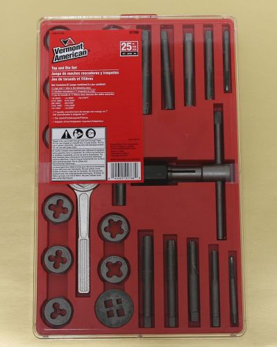 New vermont america 25 pc tap &amp; die set carbon steel 21768 for sale