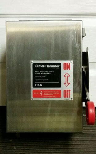 Cutler Hammer 30 Amp, 600 volt AC safety switch. DH361UWK Heavy Duty