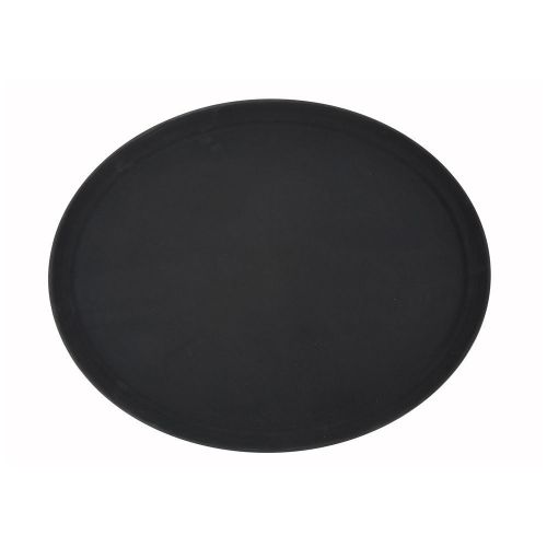 Winco trh-2722k, 22x27-inch oval tray, black for sale