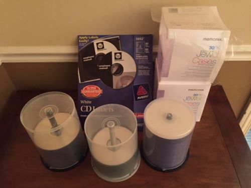 Sony CD-R, Ativa DVD-R, Memorex Jewel Cases, Avery White CD Labels 5692 Bundle
