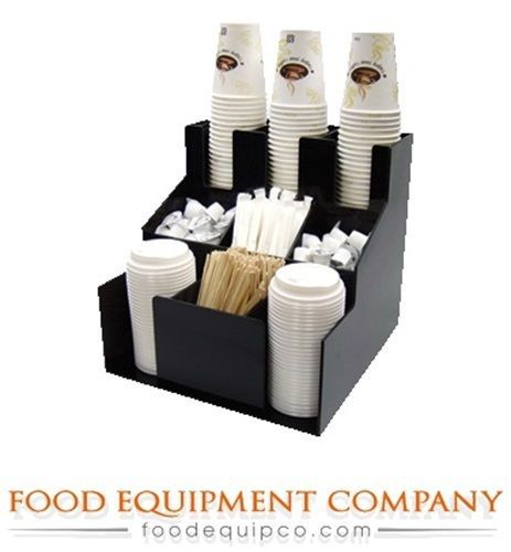 Winco clso-3t cup &amp; lid organizer, 3 tier, with four compartments - case of 4 for sale