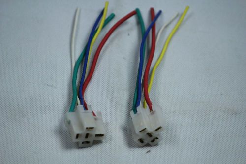 2 pack 12 volt 30/40 a 5 pin cable wire relay socket harness for sale
