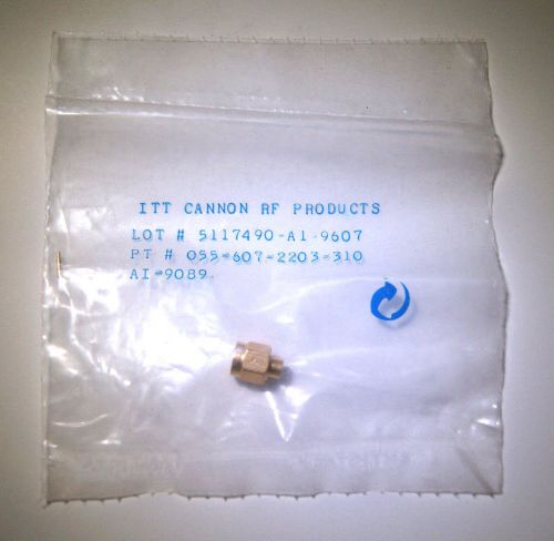 1x *NEW* ITT Cannon 055-607-2203-310 Straight SMA Male Connector for RG402