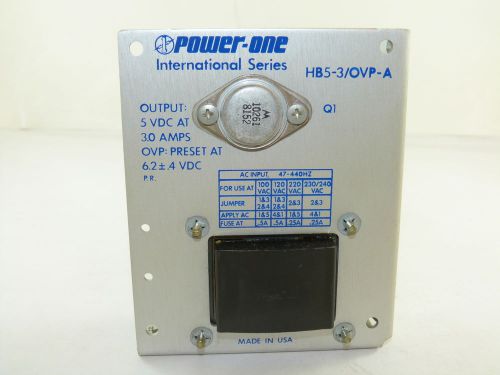 Power One HB5-3/OVP-A Power Supply 5 VDC 3 Amps Surplus