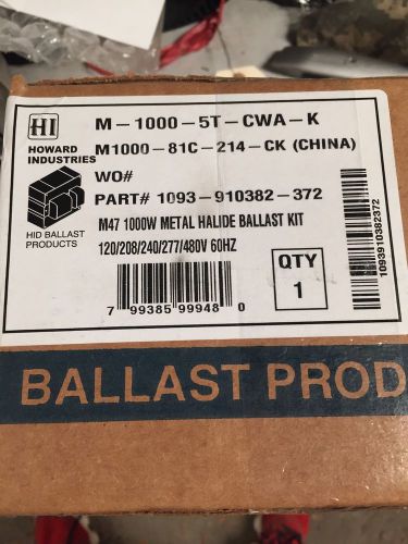 Howard lighting m-1000 5t-cwa-k 1000 watt five tap metal halide ballast. for sale