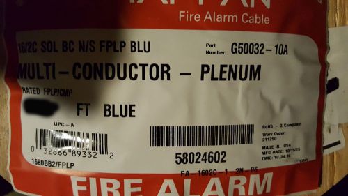 Southwire/Tappan G50032 575619 16/2C Sol UnShield Fire/Comm Cable CMP BLUE /40ft