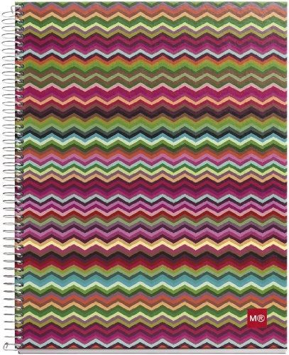 Miquelrius Notebook A4, Zigzag Warm, Hardcover (8.5&#034; x 11&#034;, 4-Subject, College