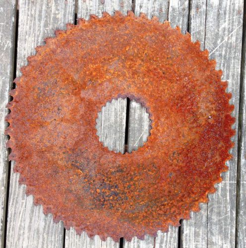 Vintage Large Buzz Saw Blade 24&#034; Dia. 56 tooth  5 1/2&#034; Center Dia. Solid Blade