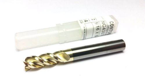5/16&#034; contour 360 solid carbide zrn 3 flute end mill for aluminum (q 656) for sale