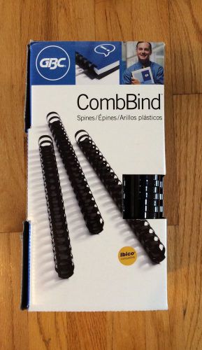 GBC CombBind Spines 5/8 Inch (16 mm) Black