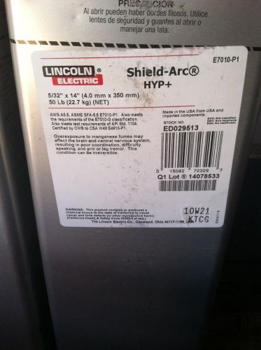Lincoln Welding Rods Shield Arc HYP+E7010 50 Pounds 5/32&#034; Free Shipping!!