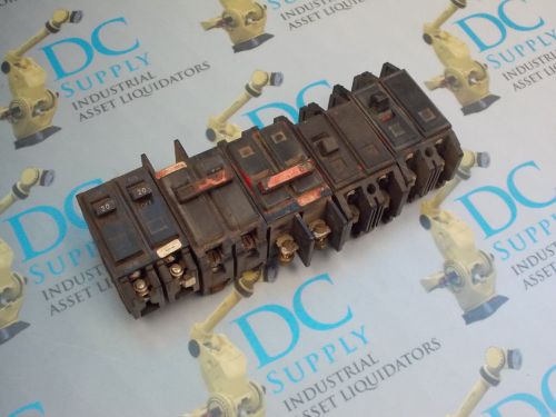 Ite general electric &amp; other misc 2 pole circuit breakers, lot of 5 for sale