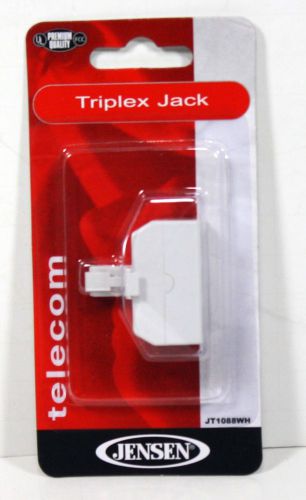 Jensen Triplex Phone Jack - White - JT1088WH