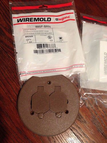 Wiremold 895P - Brown Round Carpet Cover With Two 1 1/2&#034; Removable Screw Plugs