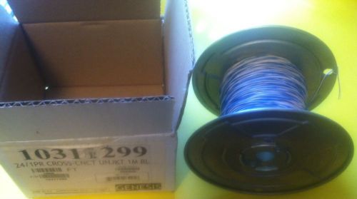 2000 ft genesis cross connect telephone wire 24/2 2c 24 awg 1 pair blue/white for sale