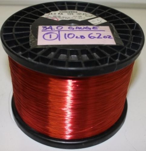 34.0 Gauge Rea Magnet Wire 10 lbs 6.2 oz / Fast Shipping / Trusted Seller !