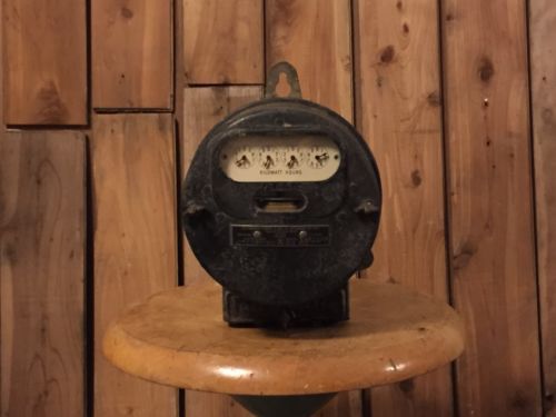 Vintage Westinghouse Type OA Watthour Antique Electric Utility Iron Power Meter